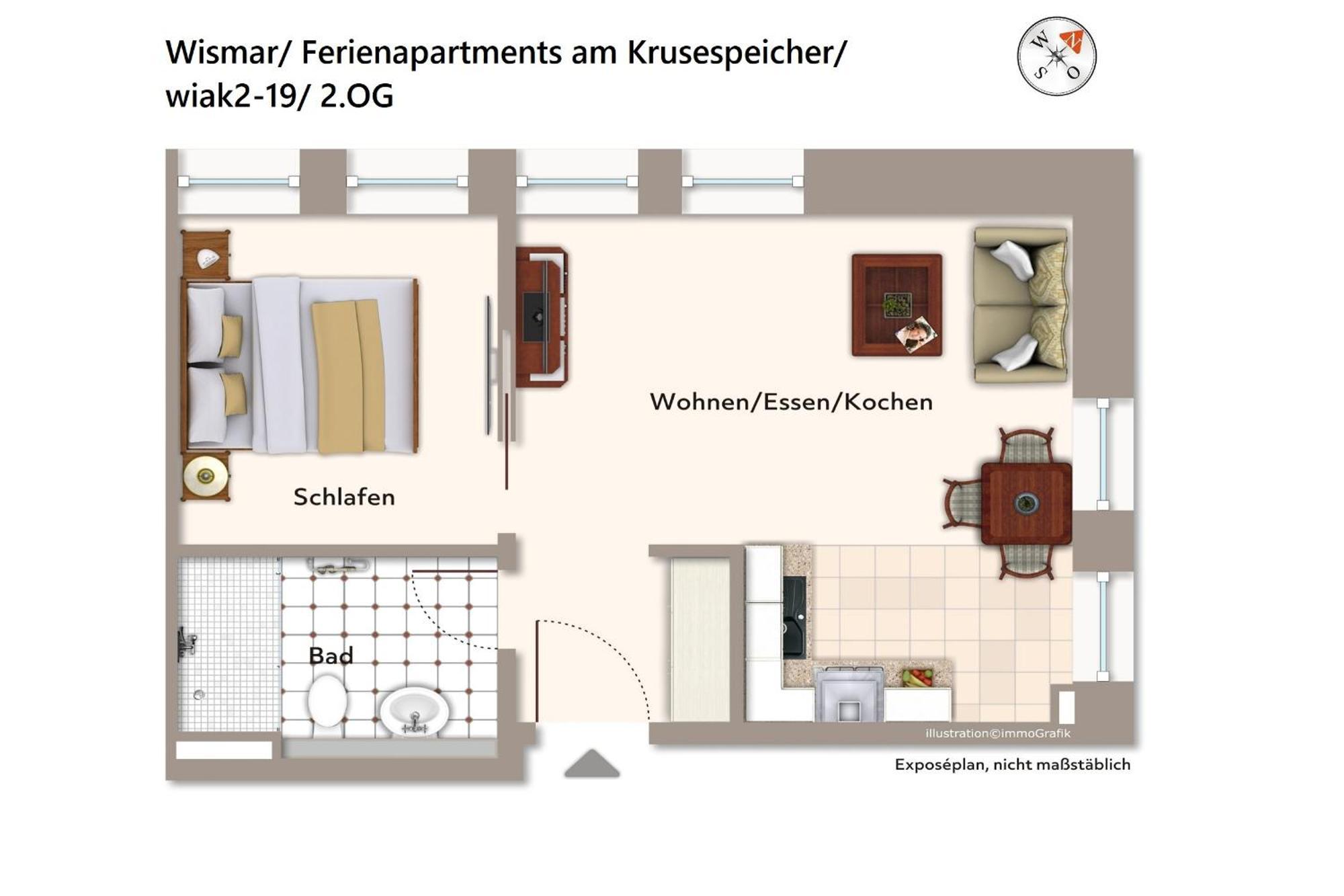 Wißmar Ferienapartments Am Krusespeicher Ferienapartments Am Krusespeicher 2-19 מראה חיצוני תמונה